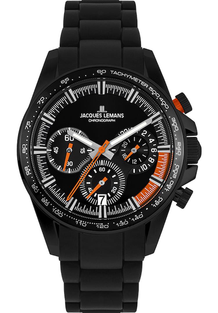 Jacques Lemans LİVERPOOL 1-2127H Takvimli 40 mm Siyah Çelik Kordon Analog Erkek Kol Saati
