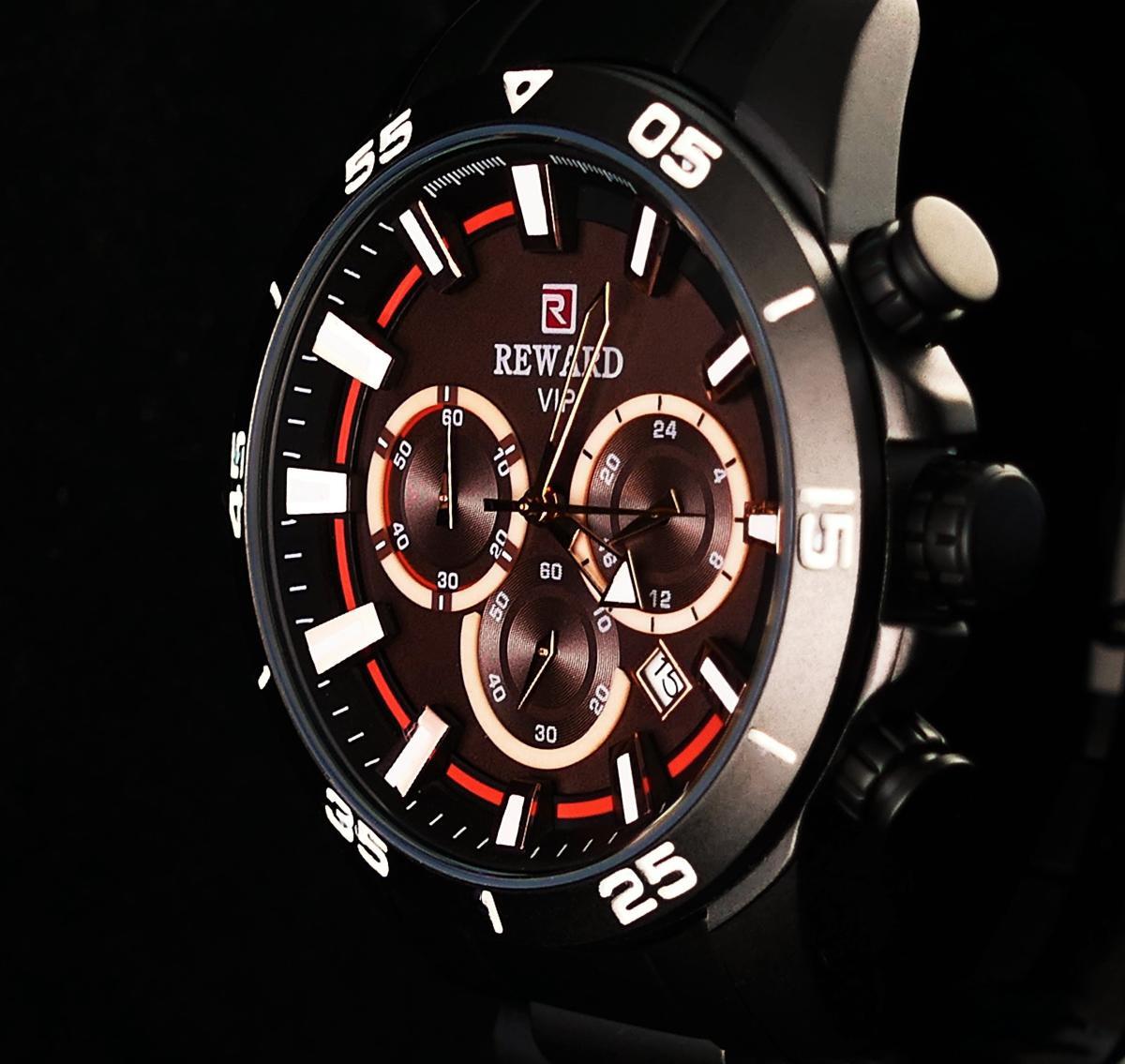 Reward A140854 Takvimli 45 mm Kahverengi Çelik Kordon Analog Kol Saati