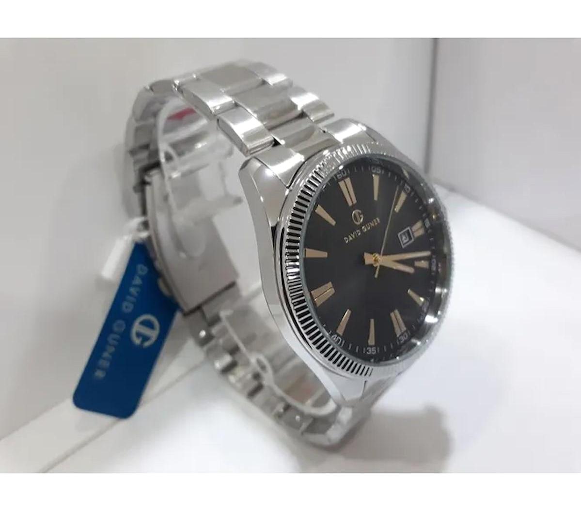 David Guner DG-8480GA-A9 Takvimli 42 mm Metal Kordon Analog Erkek Kol Saati