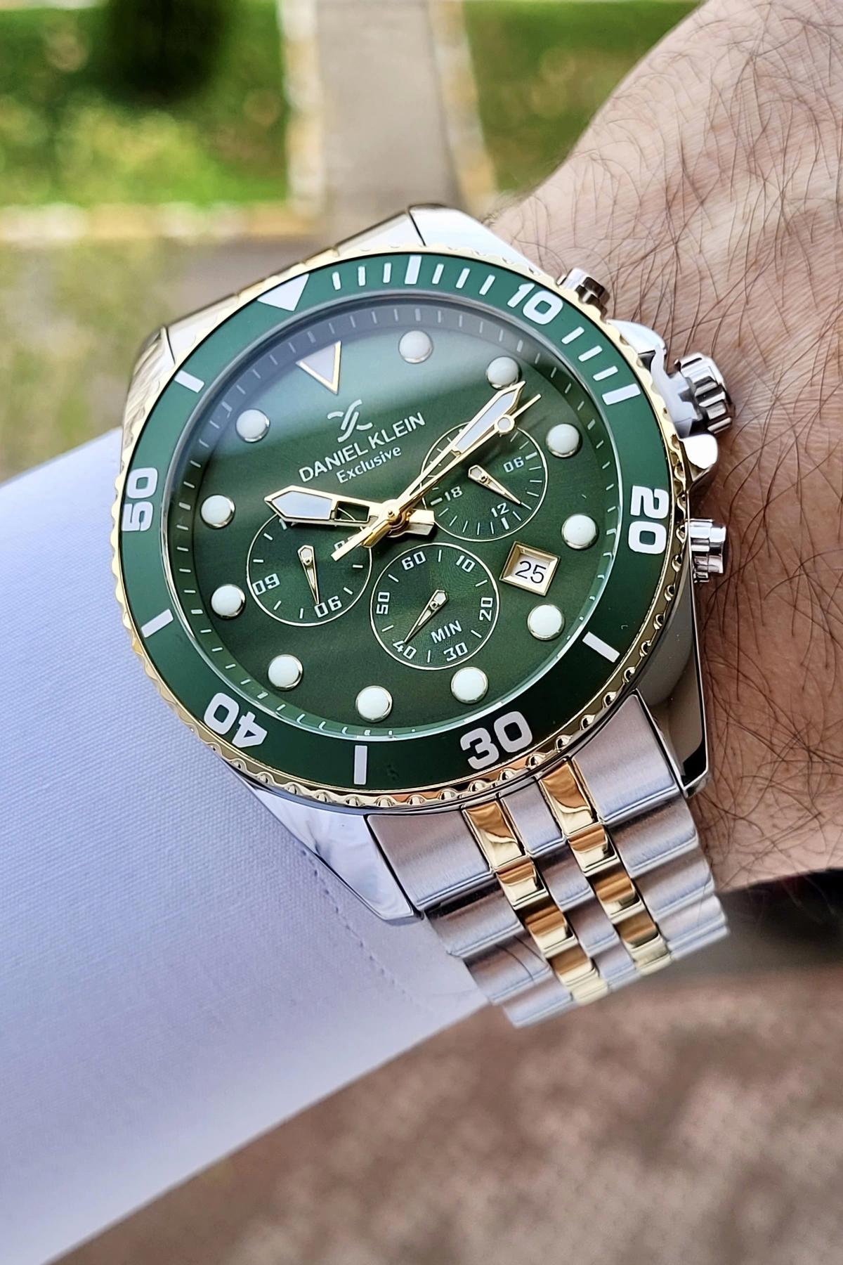 Daniel Klein DKISTE915 Takvimli 42 mm Altın-Çelik Kordon Analog Erkek Kol Saati