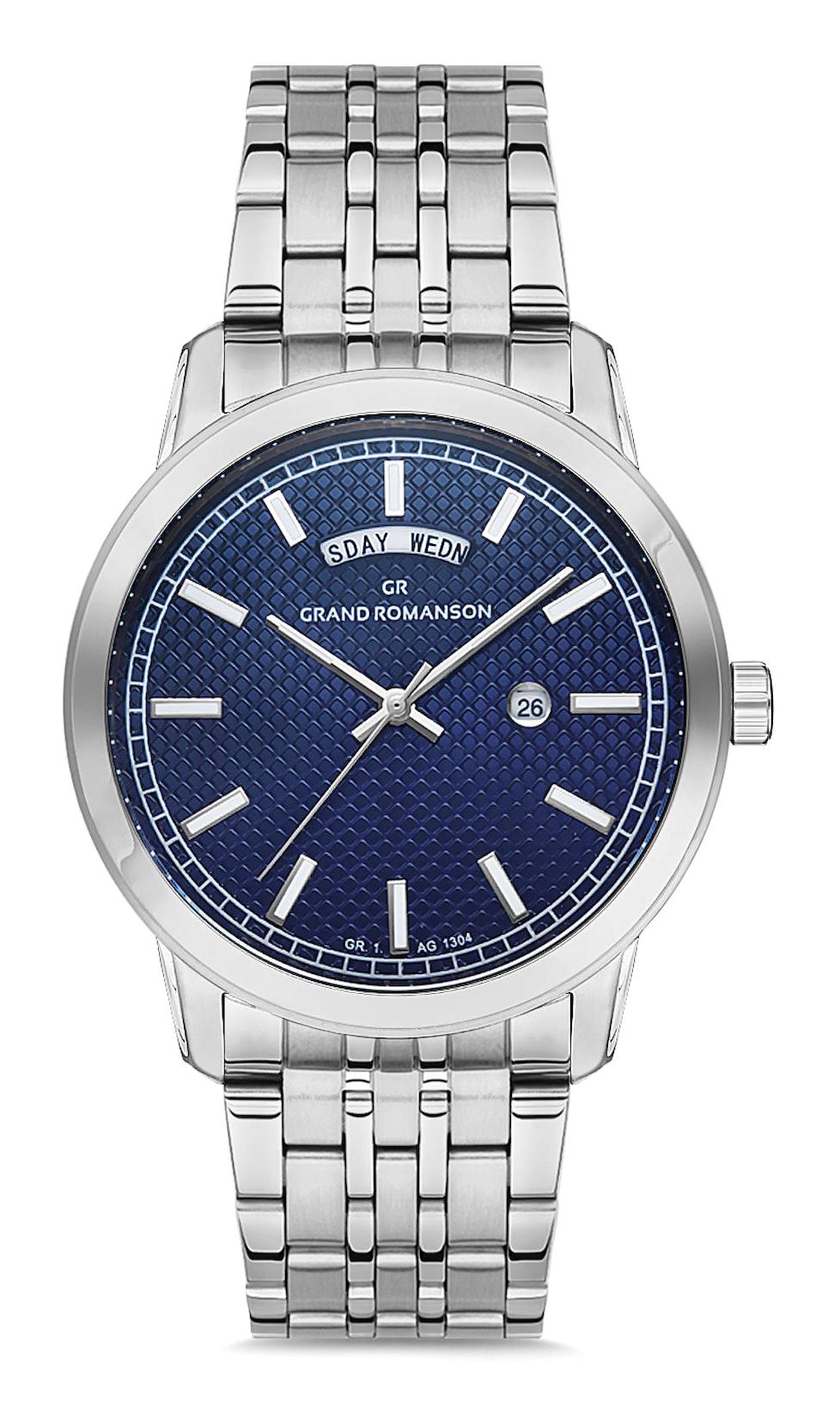 Grand Romanson GR.1.AG1304.03 Takvimli 42 mm Çelik Kordon Analog Erkek Kol Saati