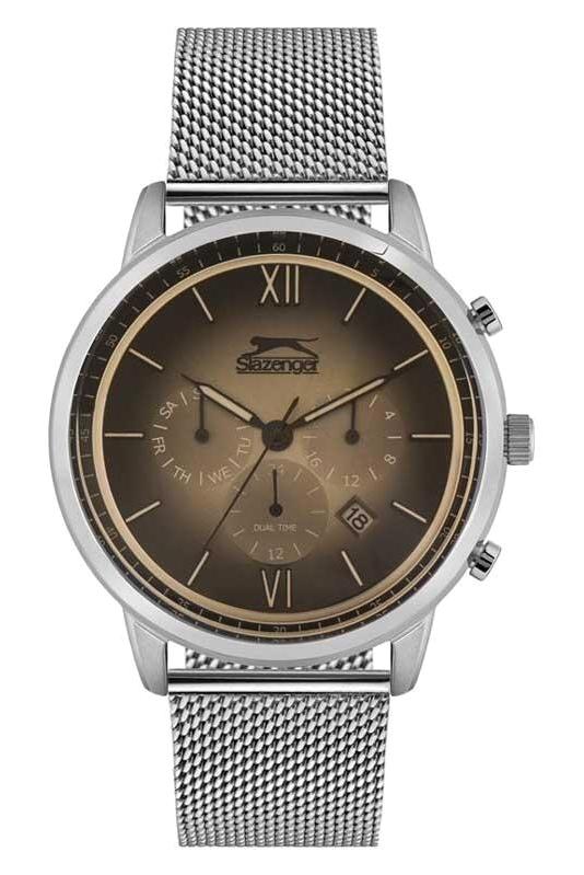 Slazenger SL.09.1737.2.01 Takvimli 45 mm Çelik Kordon Analog Erkek Kol Saati