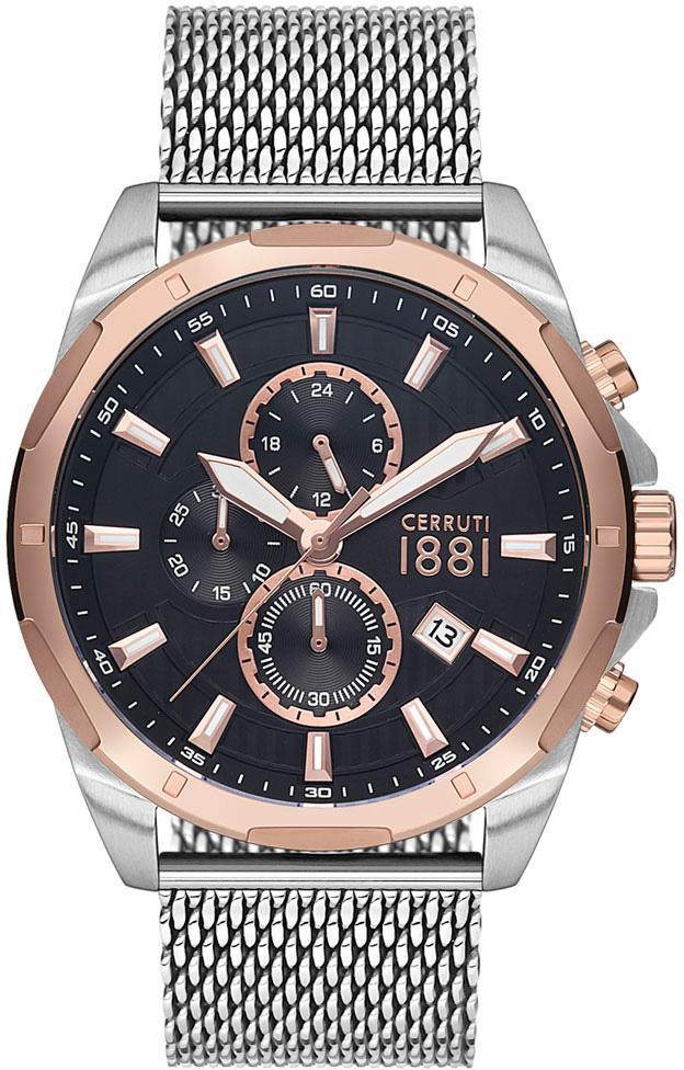 Cerruti 1881 CRA20503 Takvimli Çelik Kordon Analog Erkek Kol Saati