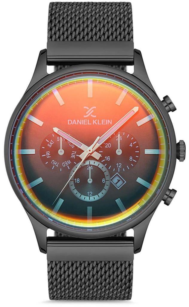 Daniel Klein DK013454A-05 Takvimli 44 mm Siyah Metal Kordon Analog Erkek Kol Saati