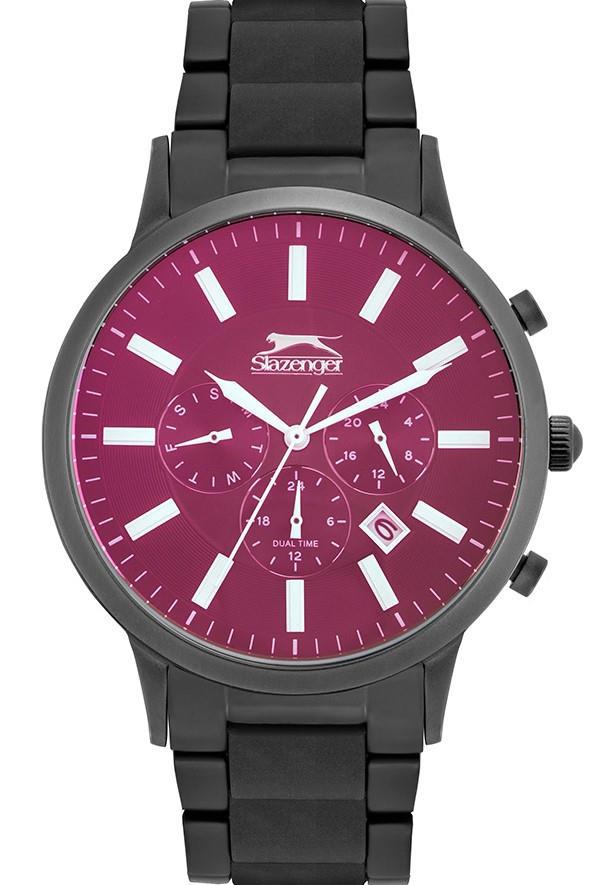 Slazenger SL.09.1760.2.04 Takvimli 46 mm Siyah Çelik Kordon Analog Erkek Kol Saati