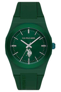U.S. Polo Assn USPA1083-02 40 mm Yeşil Silikon Kordon Analog Erkek Kol Saati