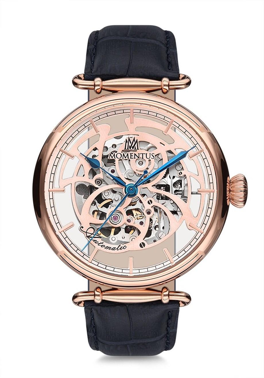 Momentus TM270R-16MR Takvimli 44 mm Lacivert Çelik Kordon Analog Erkek Kol Saati