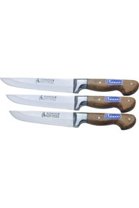 MODA HOME Sürmene Mutfak Bıçak Et Kasap Kurban Set 3'lü Sürmene El Yapım