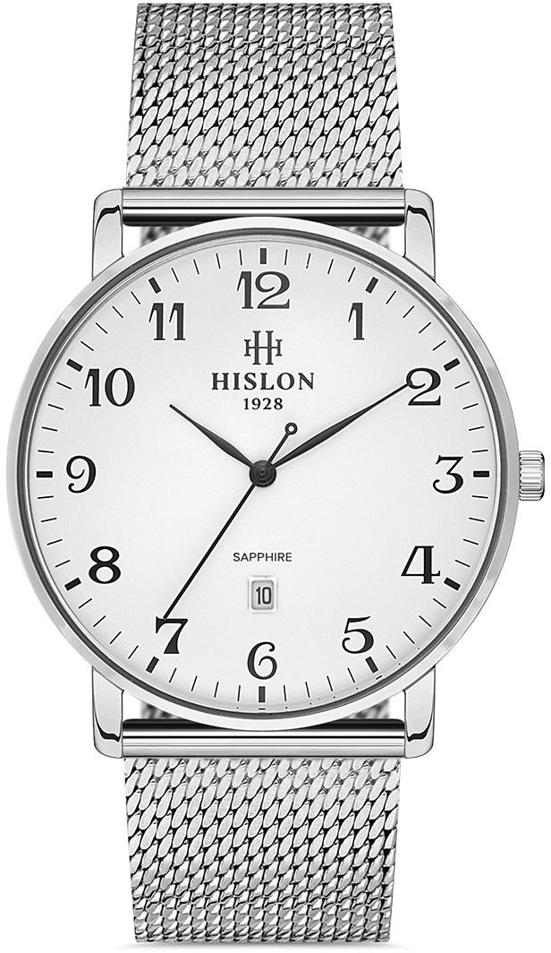 Hislon CL124S-01SS Takvimli 40 mm Çelik Kordon Analog Kol Saati