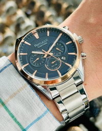 Ferrucci FCF.13679FM.05 Takvimli 43 mm Çelik Kordon Analog Erkek Kol Saati
