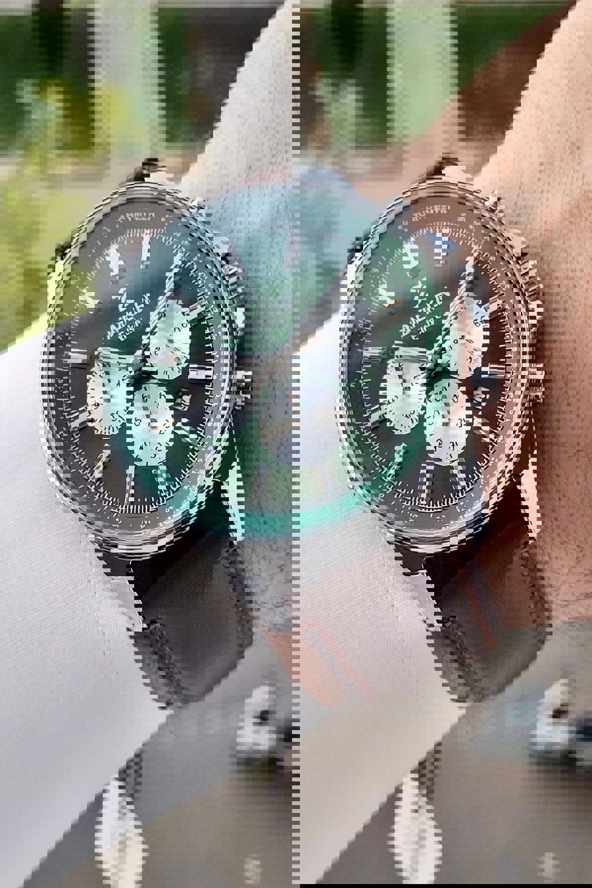 Daniel Klein DKISTE1200 Kronometreli Takvimli 42 mm Kahverengi Deri Kordon Analog Erkek Kol Saati