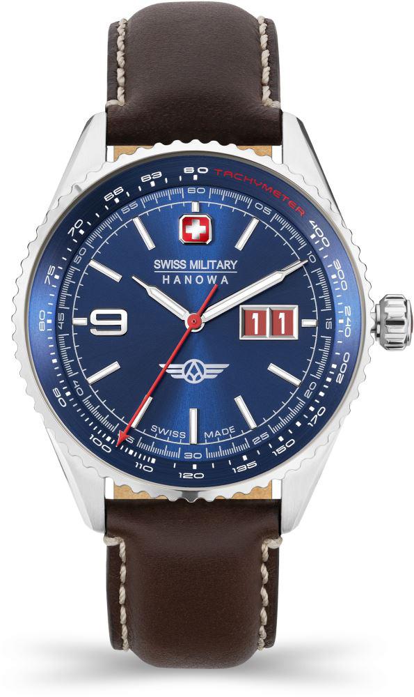 Swiss Military SMWGB2101002 Takvimli 44 mm Siyah Deri Kordon Analog Erkek Kol Saati