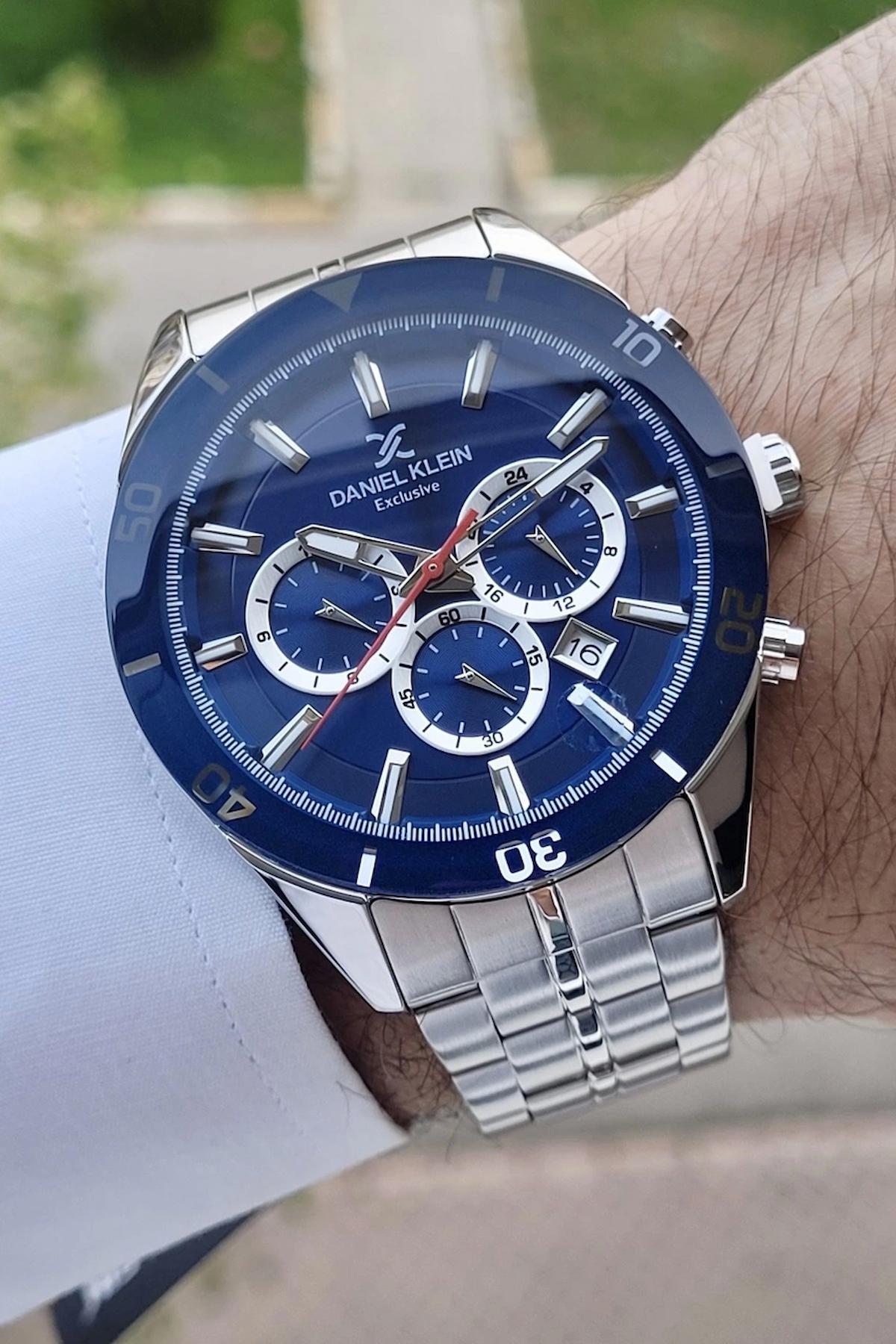 Daniel Klein DKISTE857 Takvimli 42 mm Çelik Kordon Analog Erkek Kol Saati