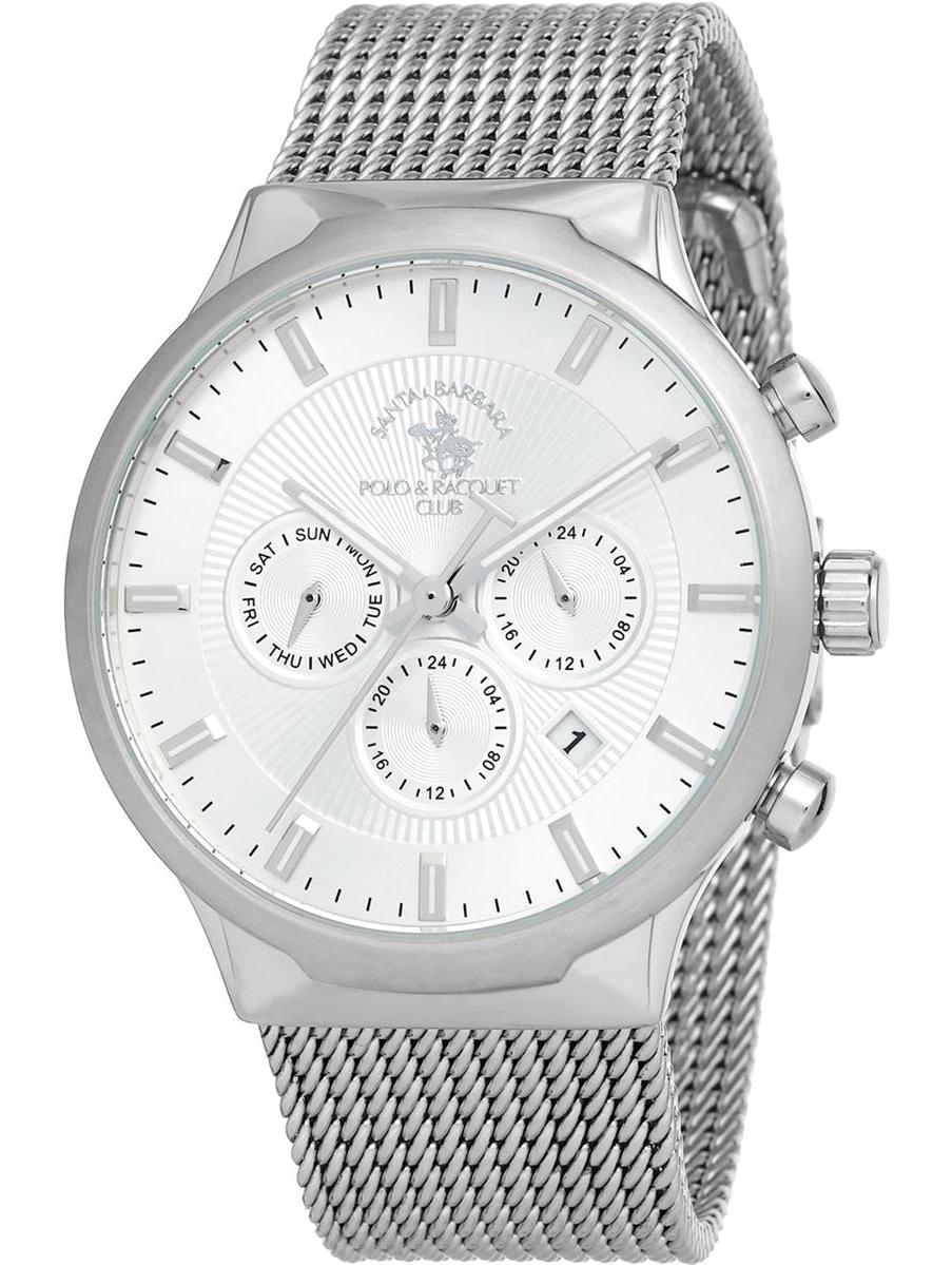 Santa Barbara Polo & Racquet Club SB.1.10076.1 Takvimli Metal Kordon Analog Erkek Kol Saati