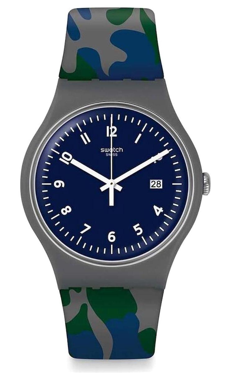 Swatch SUOM400 Takvimli 44 mm Çok Renkli Silikon Kordon Analog Erkek Kol Saati