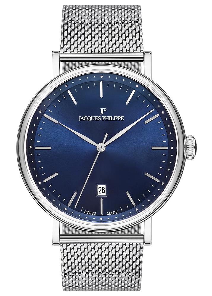 Jacques Philippe JPQGS018237 Takvimli 42 mm Çelik Kordon Analog Erkek Kol Saati