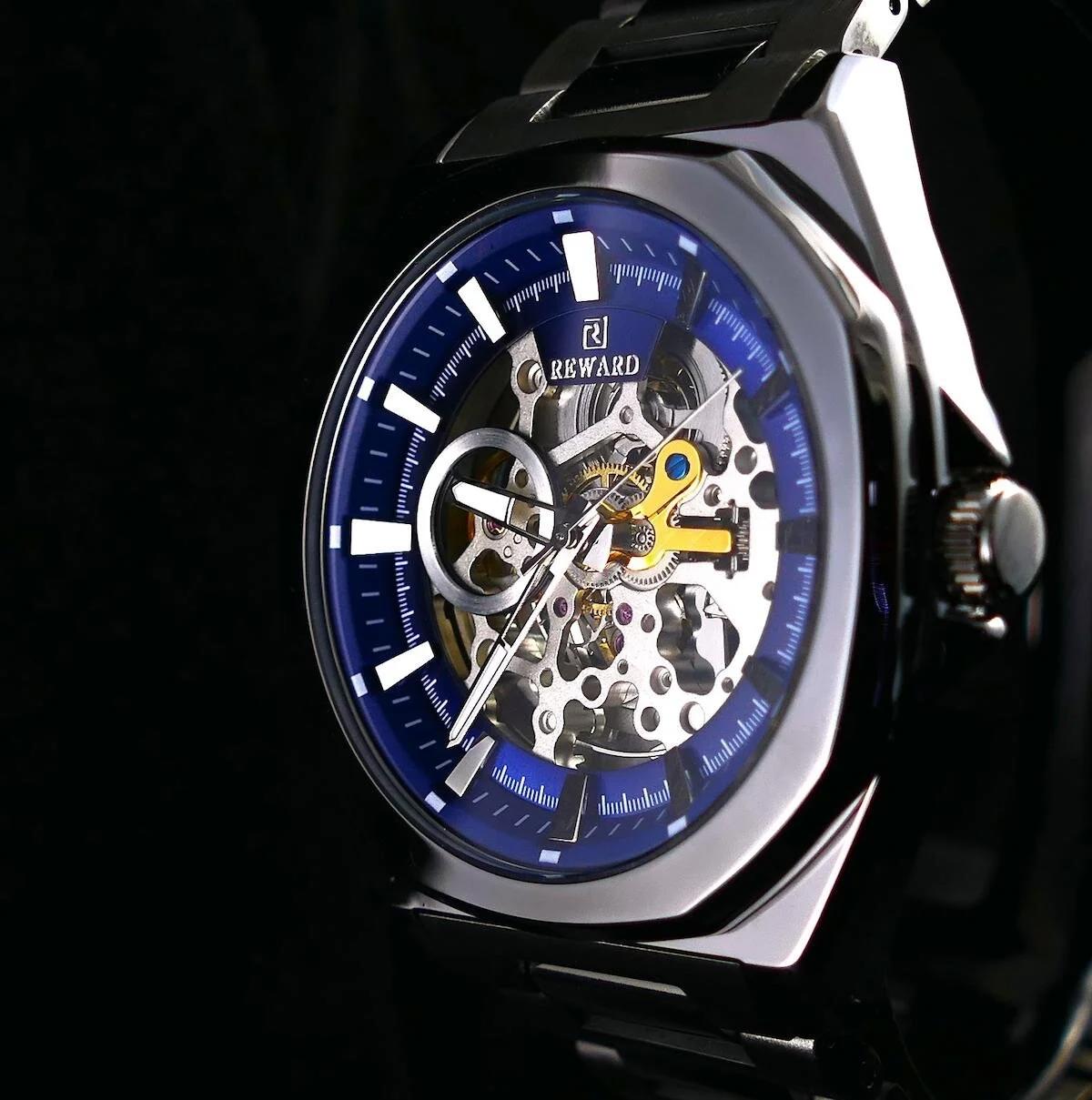 Reward A144543 44 mm Siyah Çelik Kordon Analog Kol Saati