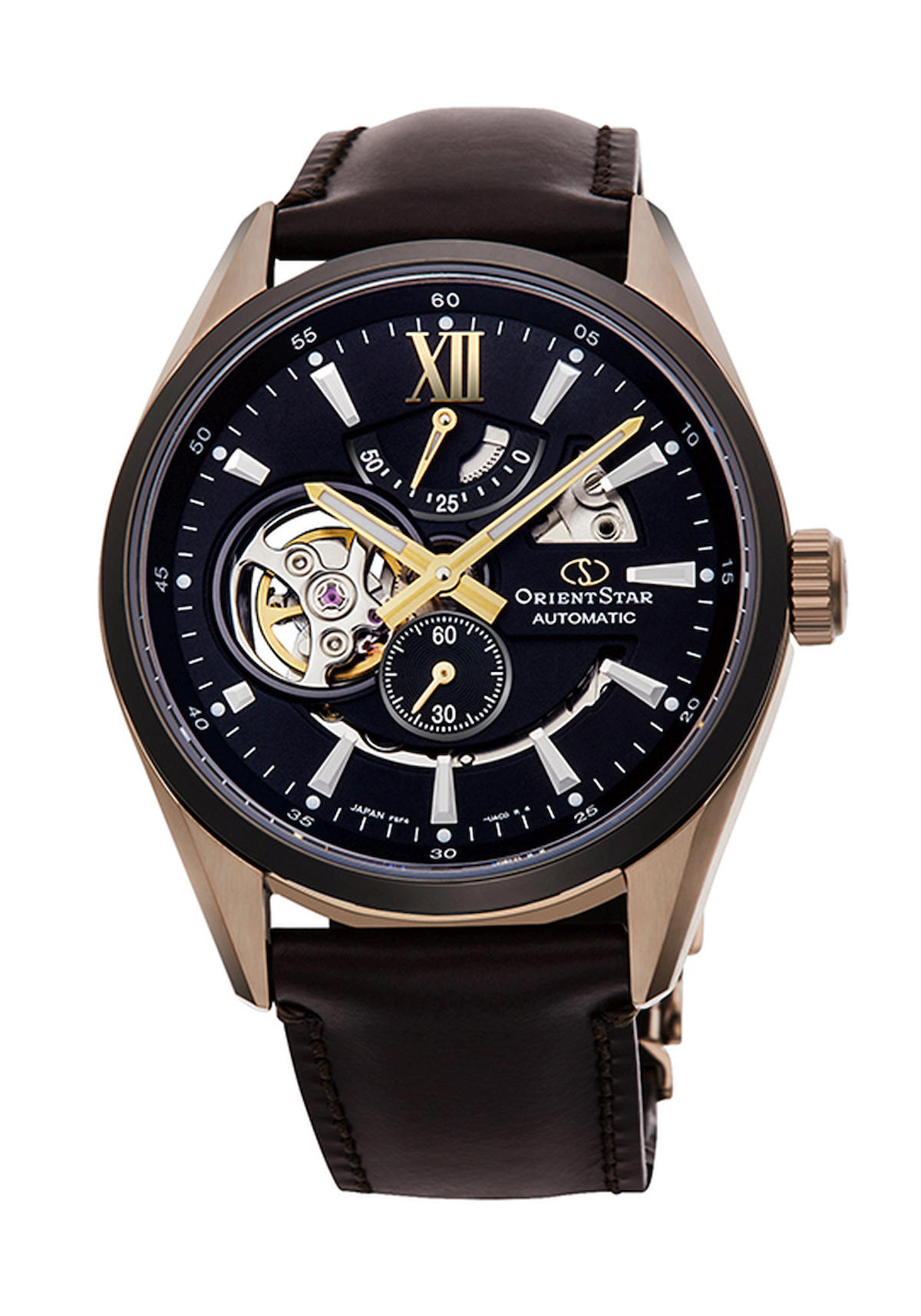 Orient RE-AV0115B00B Takvimli 41 mm Siyah Deri Kordon Analog Erkek Kol Saati