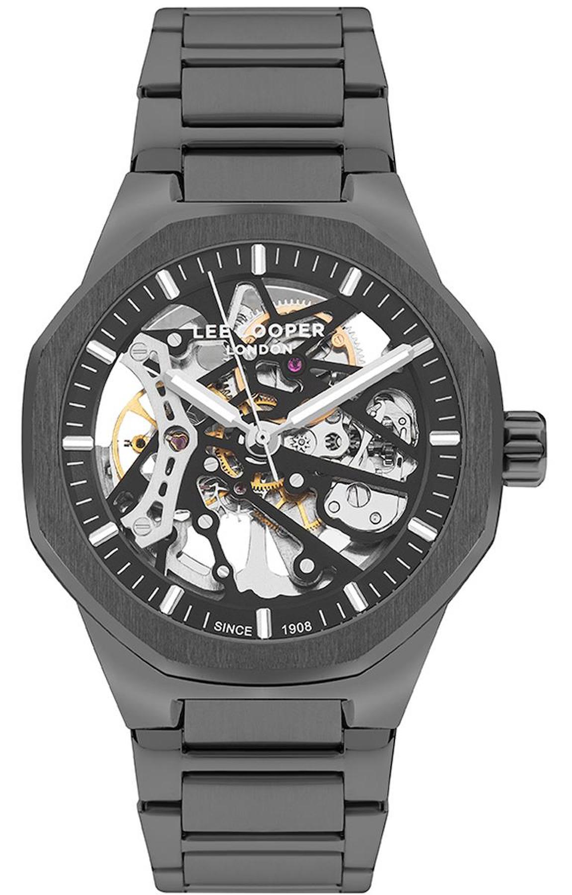 Lee Cooper LC07905.060 Antrasit Metal Kordon Analog Erkek Kol Saati
