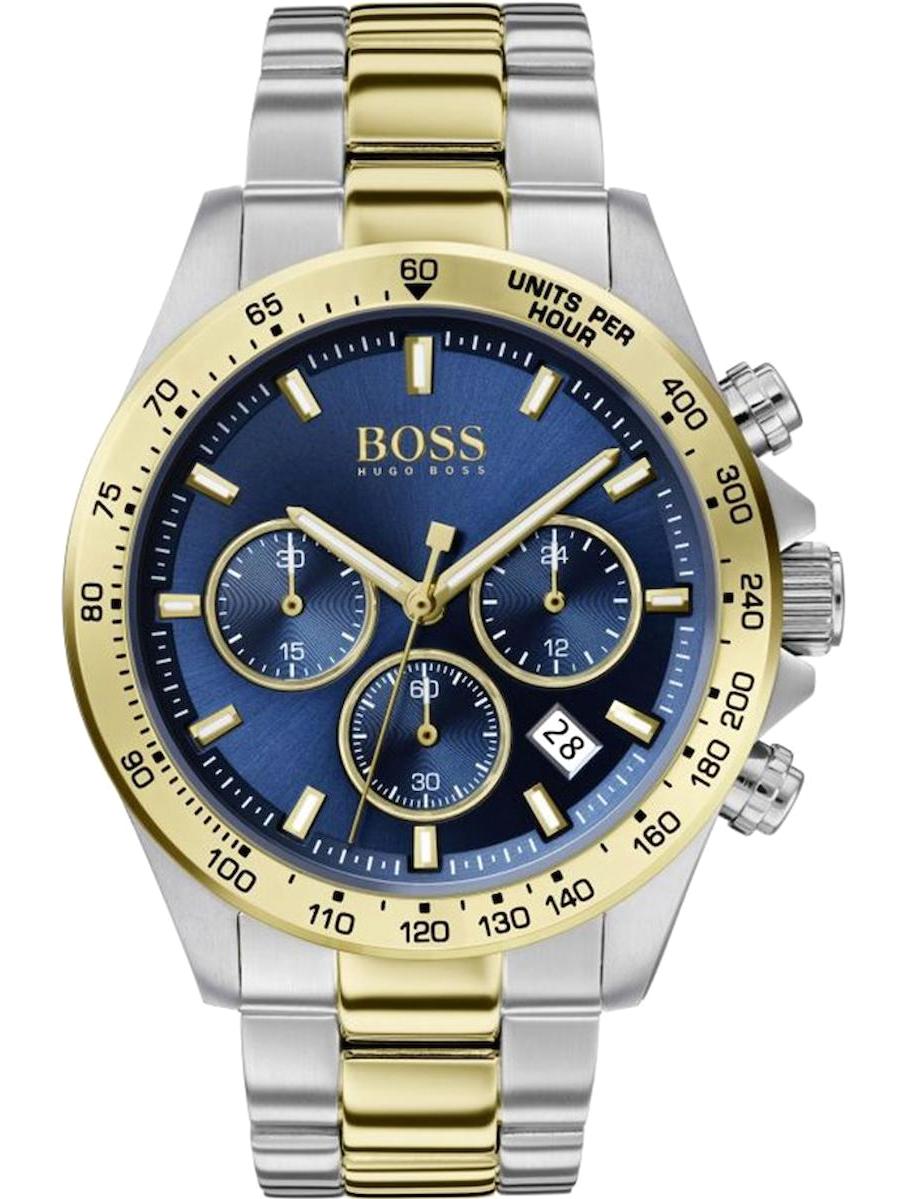 Hugo Boss HB1513767 Pusulalı Takvimli Altın-Çelik Kordon Analog Erkek Kol Saati