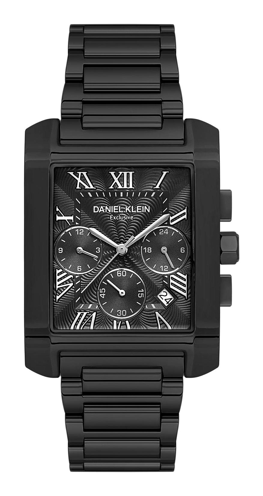 Daniel Klein DKE.1.10679-5 Takvimli 36 mm Siyah Çelik Kordon Analog Erkek Kol Saati