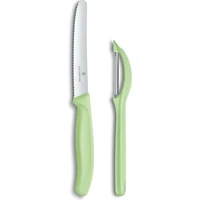 ​​​​Victorinox 6.7116.21L42 Swiss Classic Trend Colors Soyacak ve Domates Bıçak Seti - Yeşil
