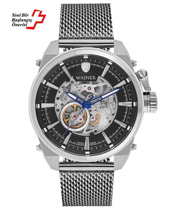 Wainer WA.25988-A 46 mm Çelik Kordon Analog Kol Saati