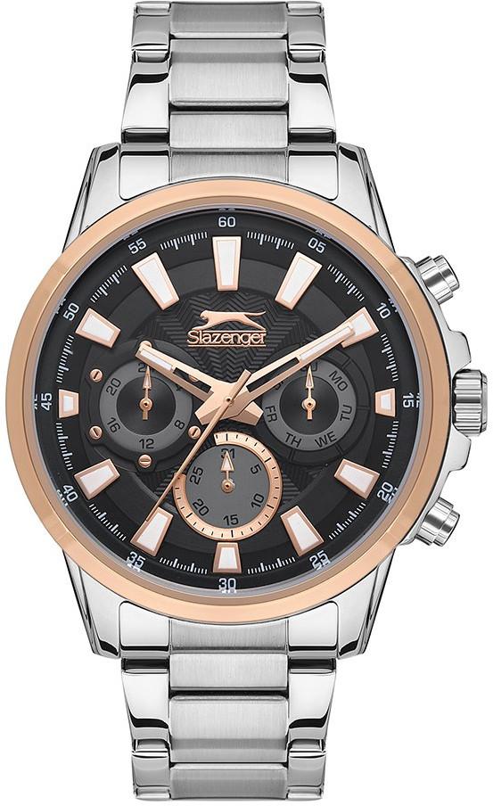 Slazenger SL.09.1955.2.04 Takvimli 45 mm Çelik Kordon Analog Erkek Kol Saati