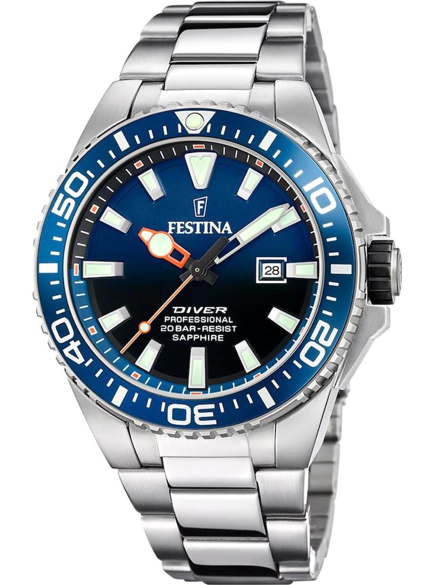 Festina F20663/1 Takvimli 45 mm Çelik Kordon Analog Erkek Kol Saati