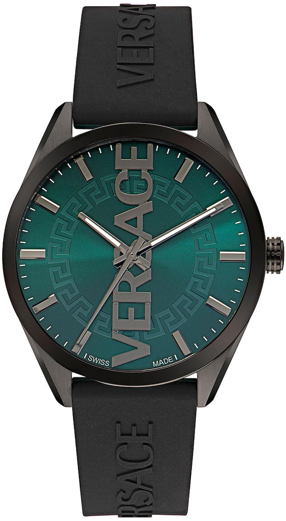 Versace VRSCVE3H00322 42 mm Siyah Silikon Kordon Analog Kol Saati