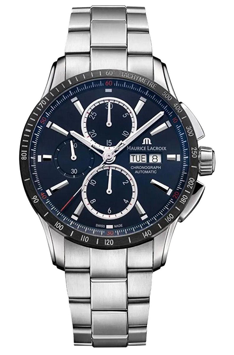 Maurice Lacroix ML-PT6038SSL22430-1 Takvimli 44 mm Çelik Kordon Analog Erkek Kol Saati
