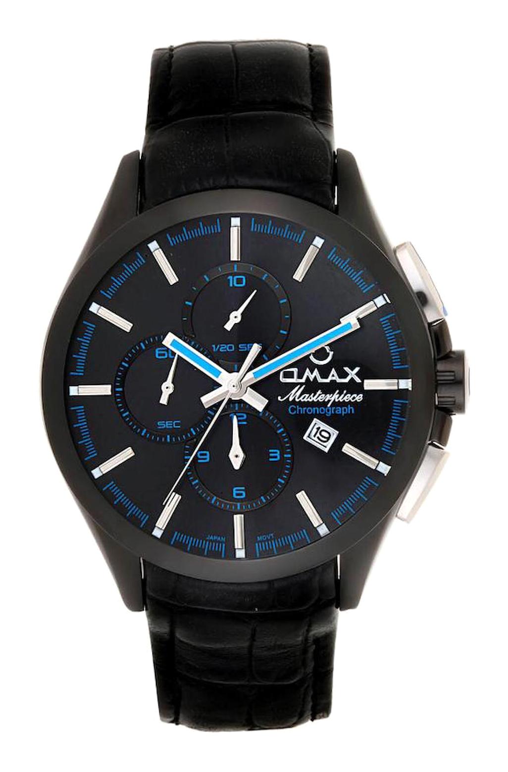 Omax CL02M42I Takvimli 45 mm Siyah Metal Kordon Analog Erkek Kol Saati