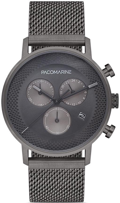 Pacomarine PM.88004.01 Takvimli 42 mm Çelik Kordon Analog Kol Saati