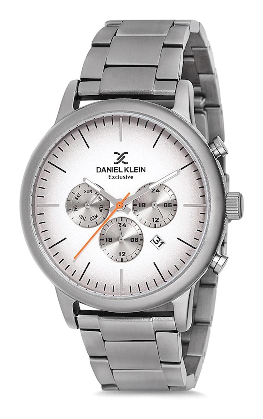 Daniel Klein DK012842F-04 Takvimli Çelik Kordon Analog Erkek Kol Saati