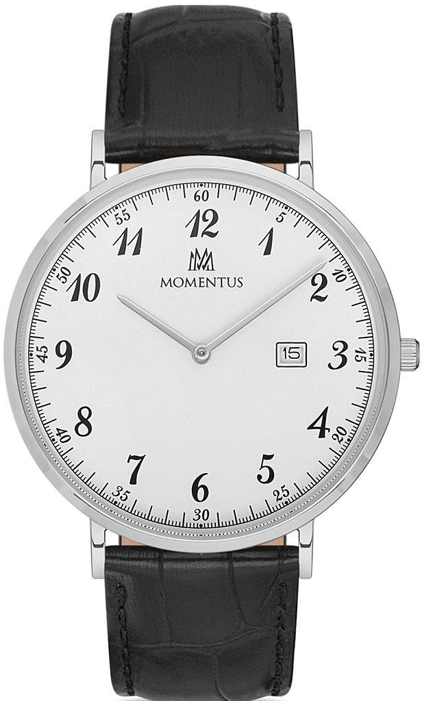 Momentus CM135S-01BS Takvimli 44 mm Siyah Deri Kordon Analog Kol Saati