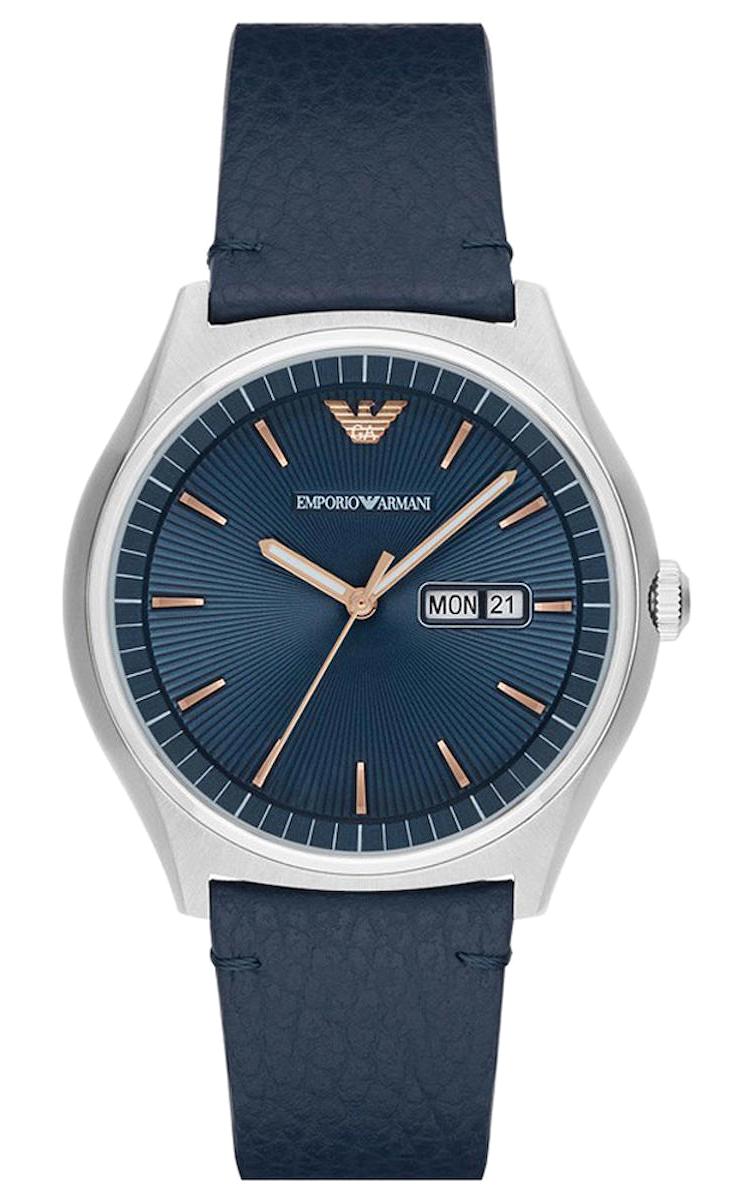 Emporio Armani AR1978 Takvimli 42 mm Lacivert Deri Kordon Analog Kol Saati
