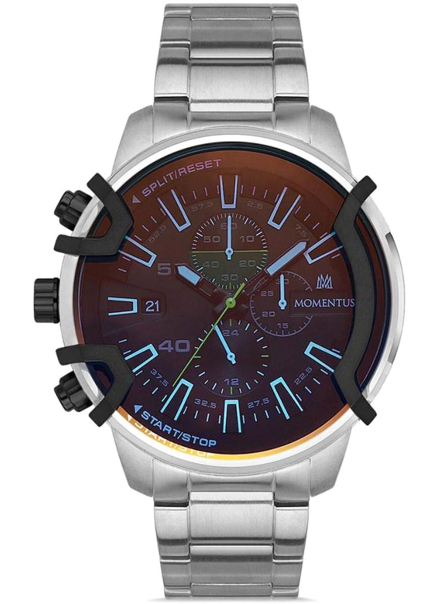 Momentus SM351S-04SX Takvimli 44 mm Çelik Kordon Analog Erkek Kol Saati