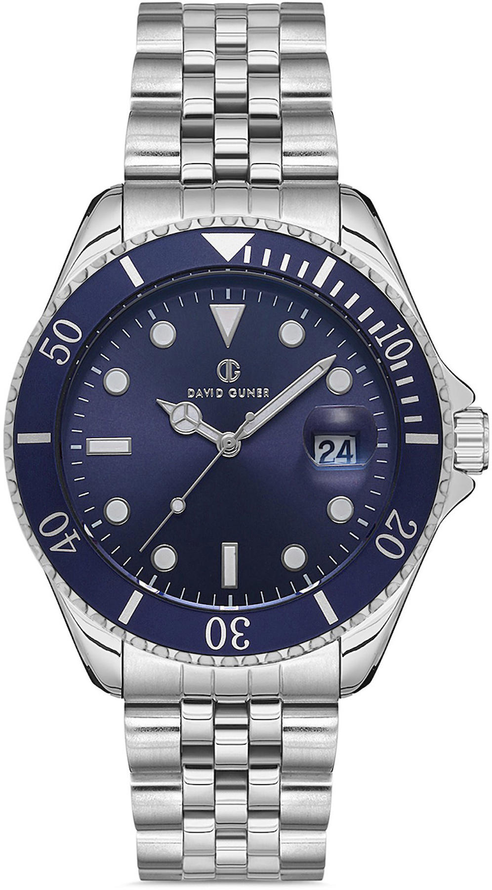 David Guner DG-8230GA-A3 Takvimli 42 mm Çelik Kordon Analog Kol Saati