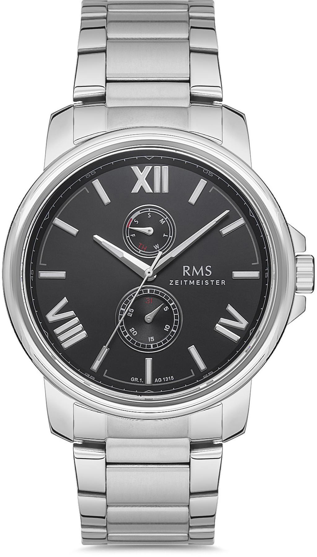Romanson GR.1.AG1315.06 Takvimli 43 mm Çelik Kordon Analog Kol Saati