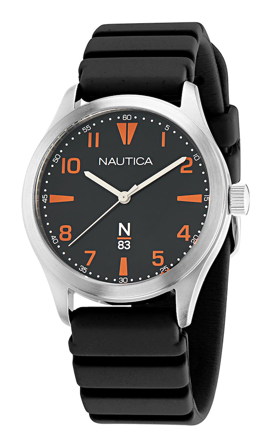 Nautica NAPHBS401 Takvimli 42 mm Siyah Silikon Kordon Analog Erkek Kol Saati