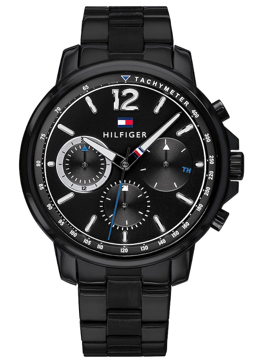Tommy Hilfiger TH1791529 Takvimli 44 mm Siyah Çelik Kordon Analog Erkek Kol Saati