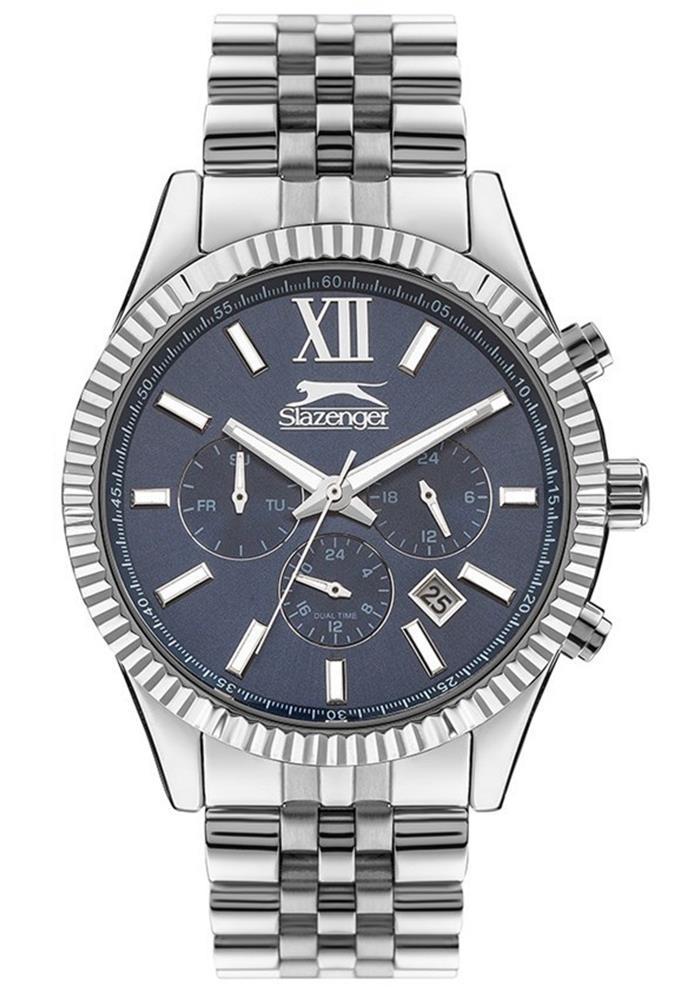 Slazenger SL.09.1946.2.03 Takvimli 45 mm Çelik Kordon Analog Erkek Kol Saati