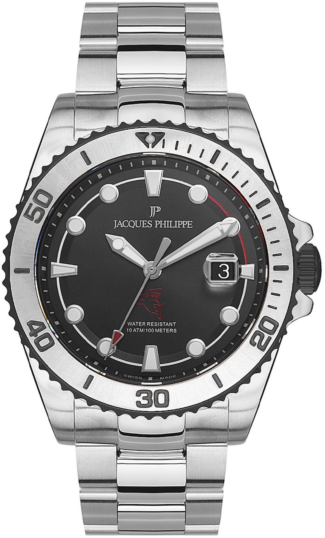 Jacques Philippe JPQGS351316 Takvimli 42 mm Çelik Kordon Analog Erkek Kol Saati