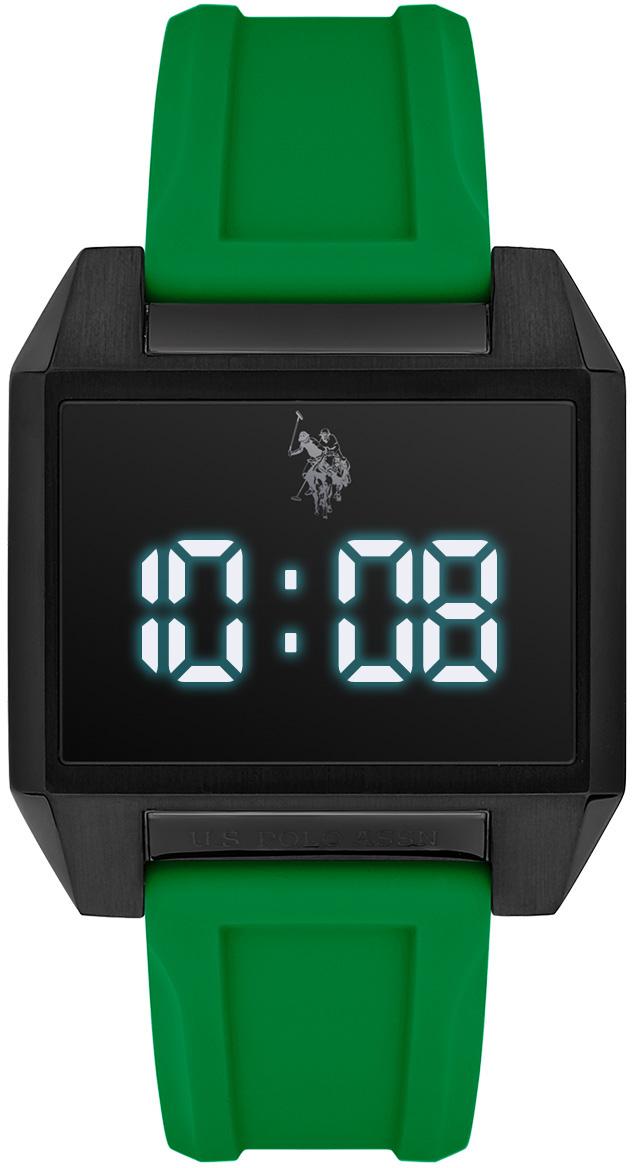 U.S. Polo Assn USPA1047-06 Takvimli 43 mm Yeşil Silikon Kordon Analog Erkek Kol Saati