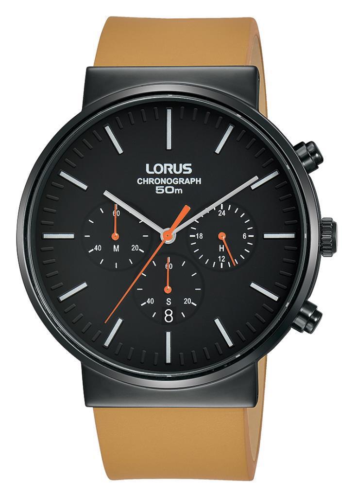 Lorus RT379GX9 Takvimli 43 mm Kahverengi Silikon Kordon Analog Erkek Kol Saati