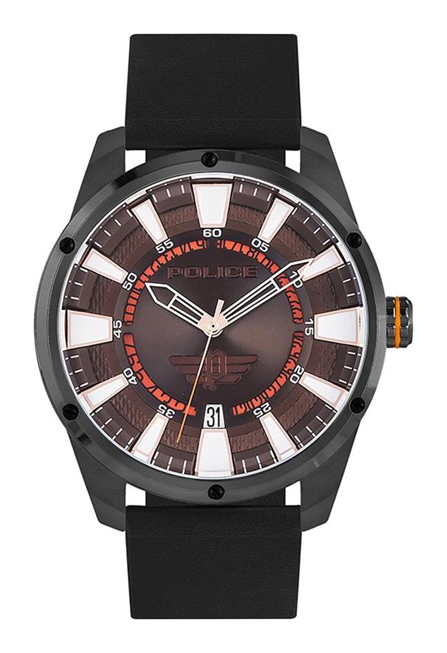 Police PL.15413JSU-12 42 mm Siyah Deri Kordon Analog Erkek Kol Saati