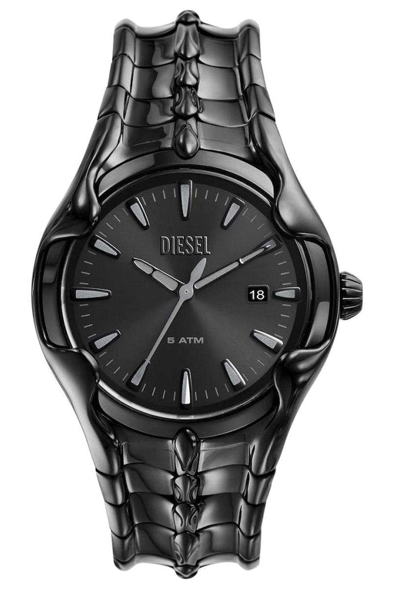 Diesel DZ2187 Takvimli 44 mm Siyah Silikon Kordon Analog Erkek Kol Saati