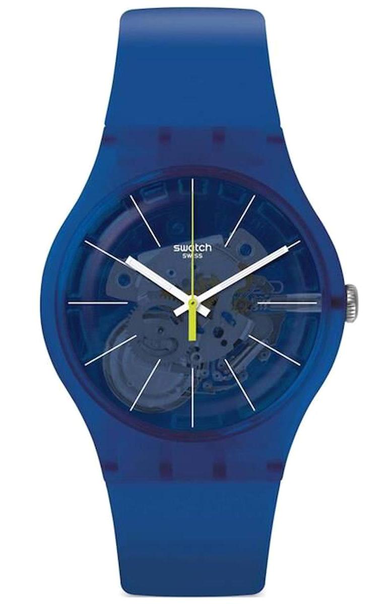 Swatch SUON142 Takvimli 44 mm Mavi Silikon Kordon Analog Erkek Kol Saati