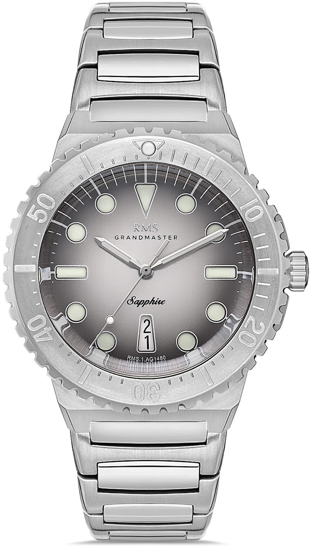 Romanson RMS.1.AG1480.01 Takvimli 41 mm Çelik Kordon Analog Kol Saati
