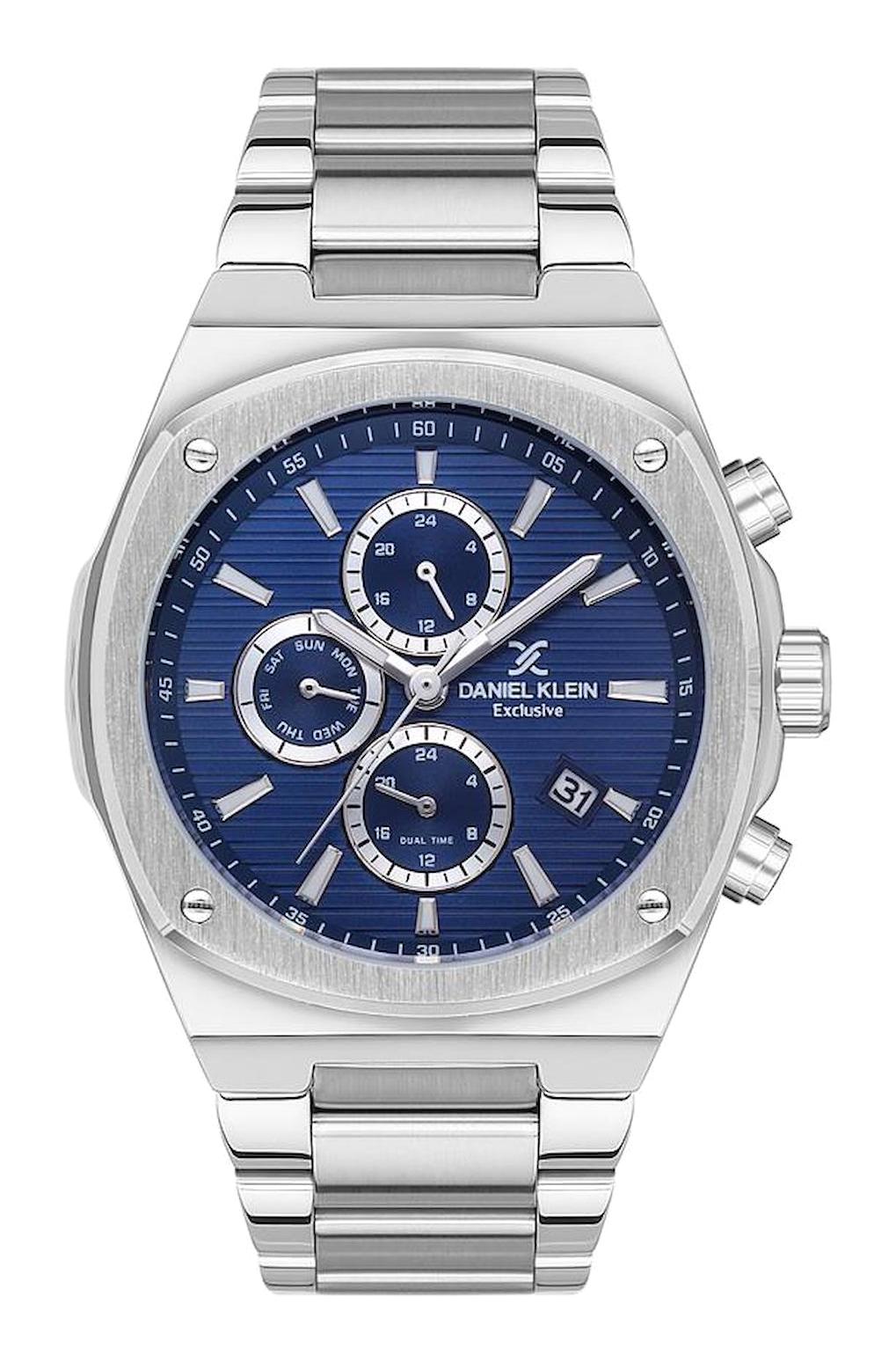 Daniel Klein DKE.1.10427.3 Takvimli 44 mm Çelik Kordon Analog Erkek Kol Saati